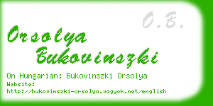 orsolya bukovinszki business card